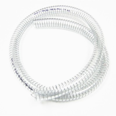 Clear Flex Plastic PVC Spiral Steel Wire Reinforced Suction Hose / Pipe / Tube
